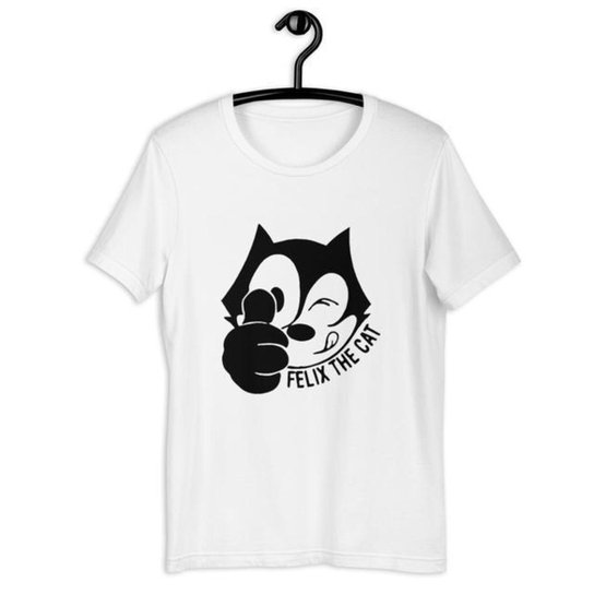 Camiseta Camisa Infantil Unissex - Gato Felix Cat - Branco