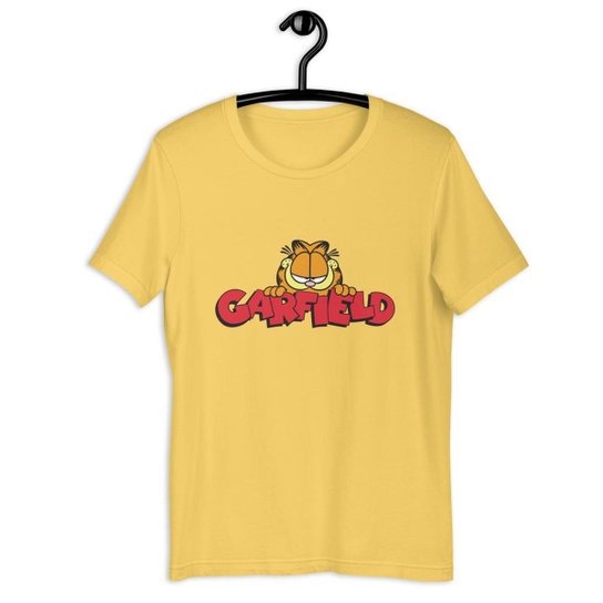 Camiseta Camisa Infantil Unissex - Garfield - Amarelo