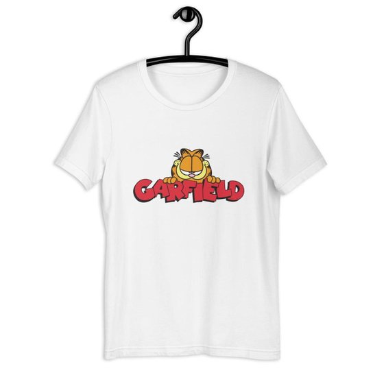 Camiseta Camisa Infantil Unissex - Garfield - Branco