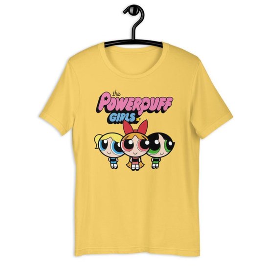 Camiseta Camisa Infantil Unissex - As Meninas Super Poderosas - Amarelo