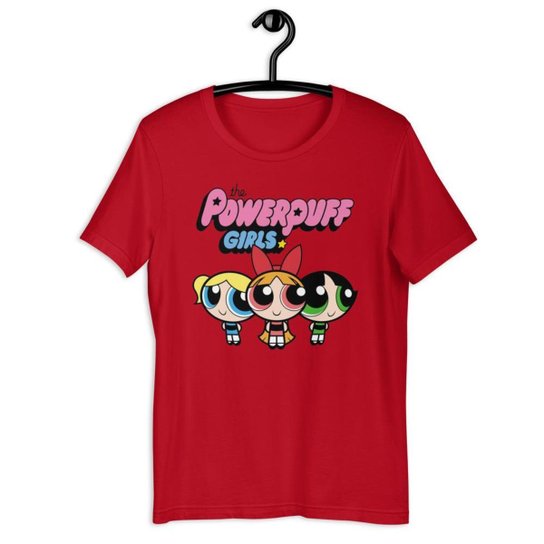 Camiseta Camisa Infantil Unissex - As Meninas Super Poderosas - Vermelho