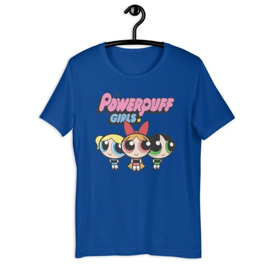 Camiseta Camisa Infantil Unissex - As Meninas Super Poderosas - Azul Royal