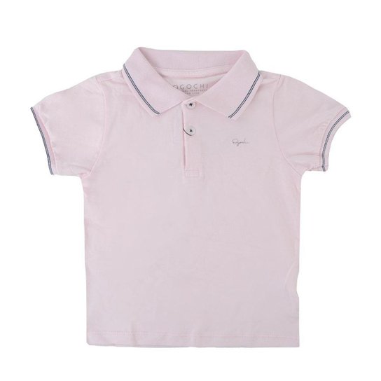 Camisa Polo Infanto Juvenil Masculina Ogochi Slim Rosa - Rosa