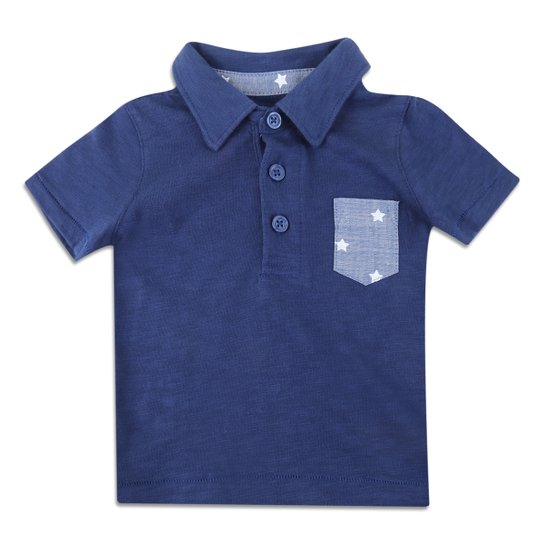 Camisa Polo Infantil GAP Básica Masculina - Azul