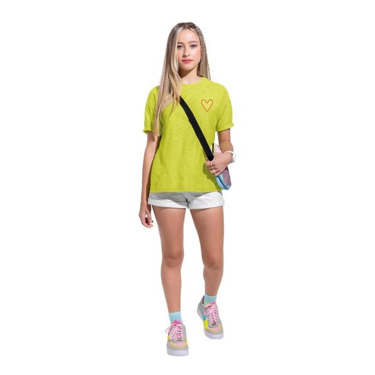 Blusa Teen Feminina Amora Flamê 51623.2742.18 Amora - Amarelo