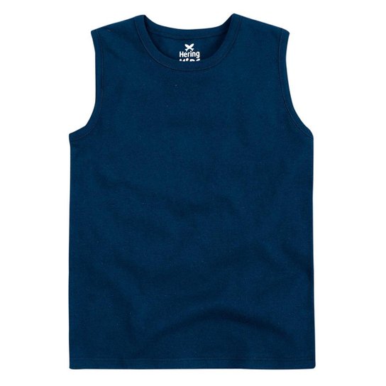 Regata Infantil Hering Modelagem Tradicional Masculina - Azul