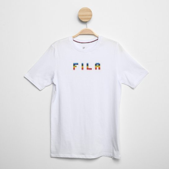 Camiseta Juvenil Fila Letter Fun - Branco