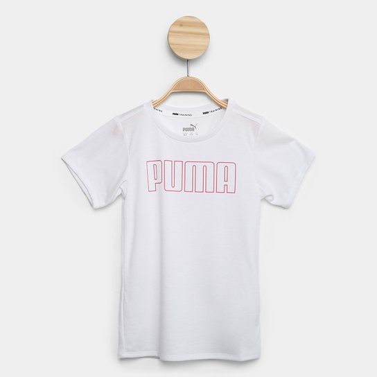 Camiseta Infantil Puma RT Favorites Menina - Branco