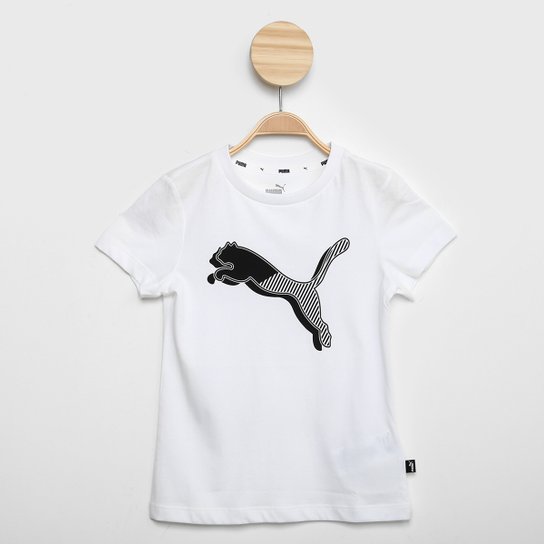 Camiseta Infantil Puma Power Graphic Menina - Branco