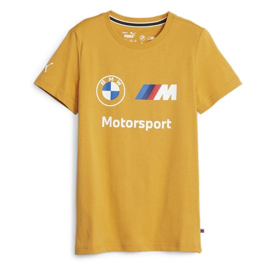 Camiseta Infantil Puma MMW MMS Essential Logo - Amarelo