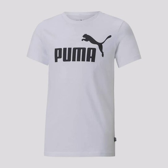 Camiseta Infantil Puma Essential Logo Menina - Branco