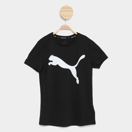 Camiseta Infantil Puma Active Feminina - Preto