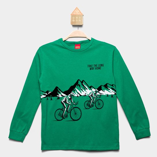 Camiseta Infantil Kyly Bike Menino - Verde