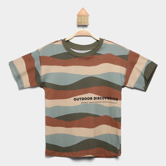 Camiseta Infantil Hering Outdoor Menino - Bege