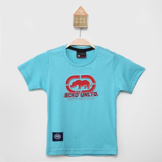 Camiseta Infantil Ecko Bubble Menino - Azul Claro