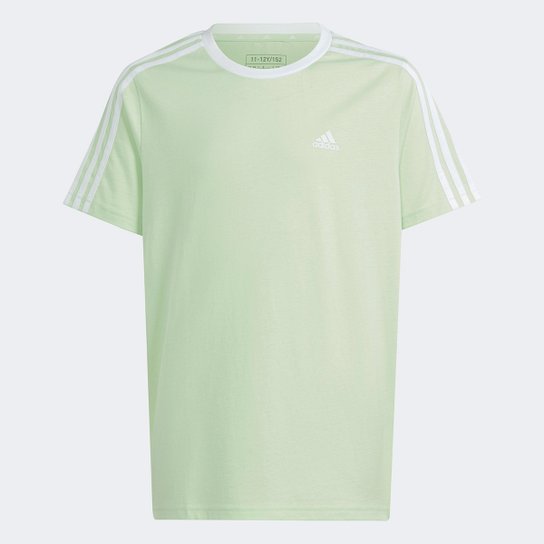 Camiseta Juvenil Adidas Essentials Boyfriend Feminina - Verde+Branco