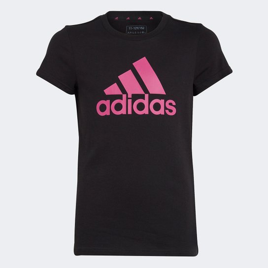 Camiseta Juvenil Adidas Essentials Big Logo Feminina - Preto