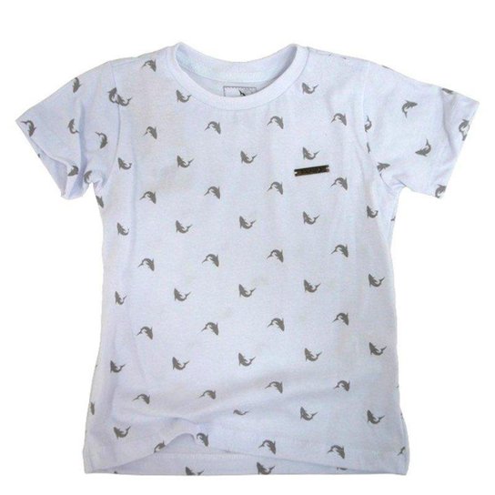 Camiseta Infantil Full Squalo Masculino - Branco