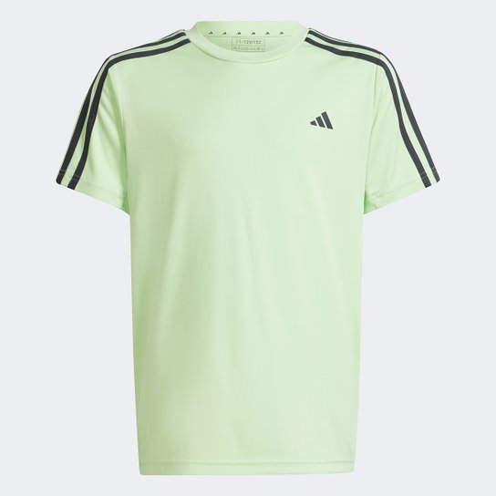 Camiseta Juvenil Adidas Essential Fit Masculina - Verde+Preto