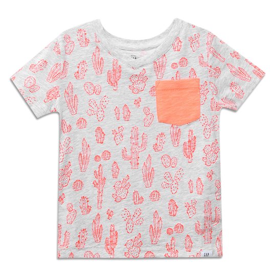 Camiseta Infantil GAP Cactus Masculina - Laranja