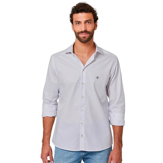 Camisa Slim Dudalina Egyptian Cotton Masculino - Branco