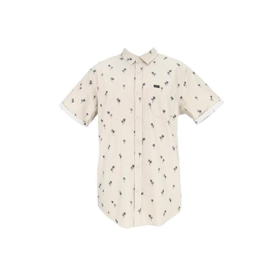 Camisa Rip Curl Paradise Palms Bege - Masculino - Branco