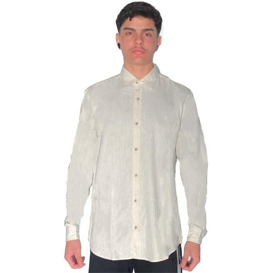 Camisa Linho Forum Relax V23 Masculino - Off White