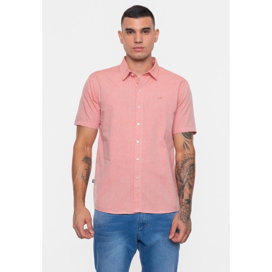 Camisa HD Linho Color Masculino - Vermelho