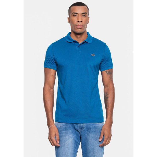 Camisa Fatal Polo Piquet Masculino - Azul