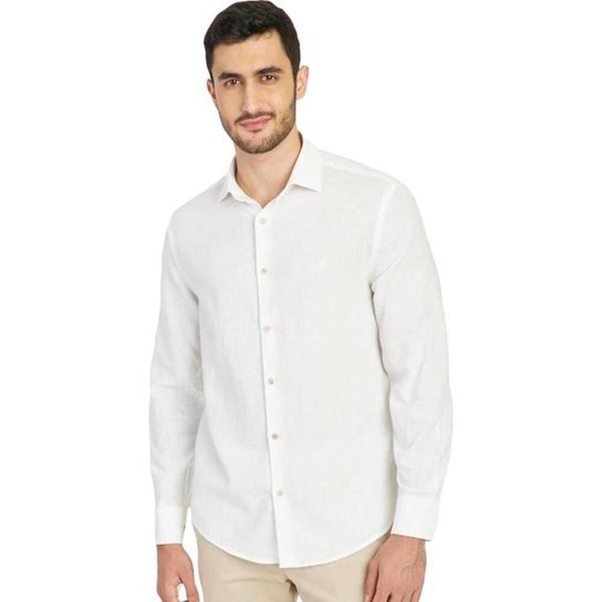 Camisa Aramis Slim Linho AV23 Masculino - Branco