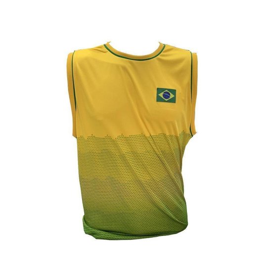 Regata Braziline Brasil Manauara Masculino - Amarelo+Verde