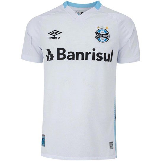 Camiseta Umbro Gremio Of. 2 2022 Masculino - Branco+Azul