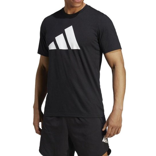 Camiseta Adidas TR-ES FR Logo T Masculino - Preto+Branco