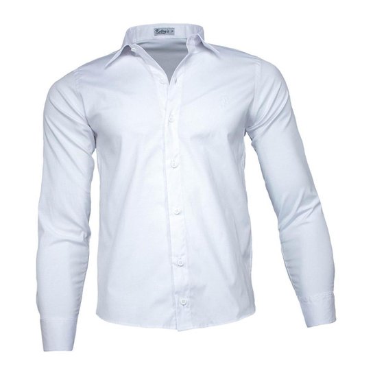 Camisa Social Kelvy'S Camisas Masculina - Branco