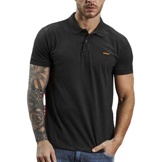 Camisa Polo Colcci Brasil Preto Masculino - Preto