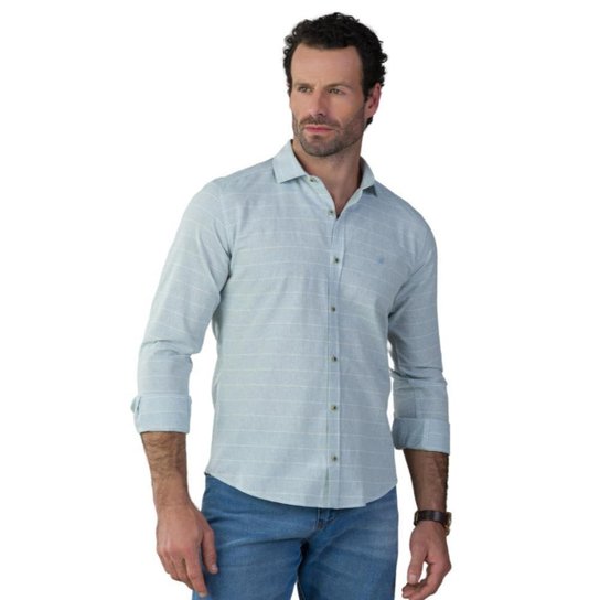 CAMISA MANGA LONGA BAUMGARTEN MASCULINO - Azul