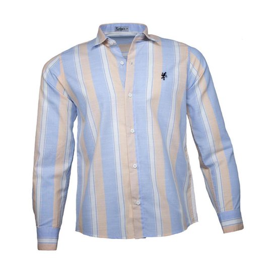 Camisa Listrada Kelvy's Camisas Masculina - Azul