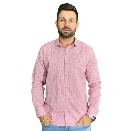 CAMISA BAUMGARTEN MANGA LONGA MASCULINO - Vermelho