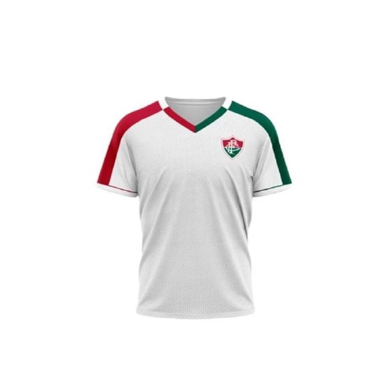 Camiseta Braziline Fluminense Polygon Masculino - Branco