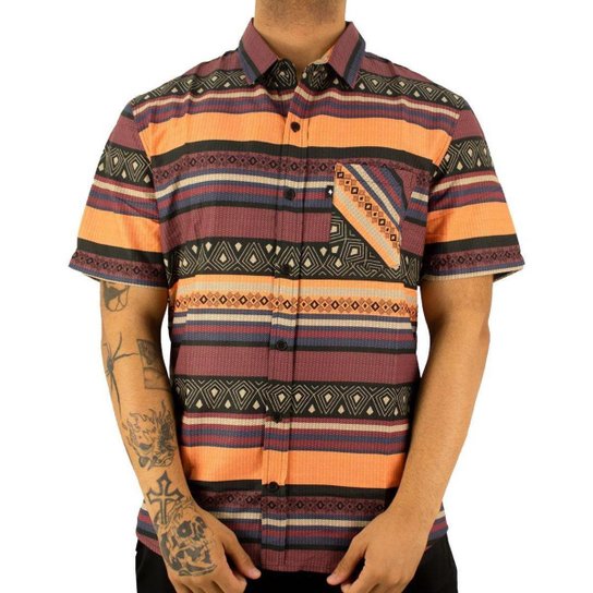 Camisa Mcd Folklore Masculino - Vinho