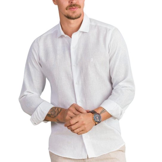 CAMISA BAUMGARTEN MANGA LONGA MASCULINO - Branco