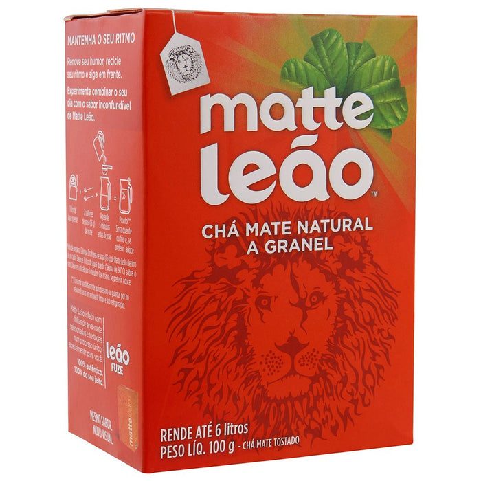 Matte Leao Cha Natural Granel 100g - Mate Loose Tea Leaves 100g