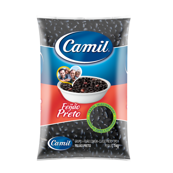 Camil Feijao Preto 1 Kg - Black Beans 2.2 lb