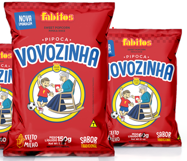 Fabitos Vovozinha Pipoca Doce - Sweet Popcorn