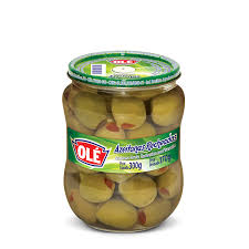 Azeitonas Verde Recheada 300g - Ole Pitted Green Olives 5.2 oz