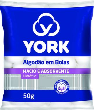 York Algodao em bolas 50g - Cotton Balls