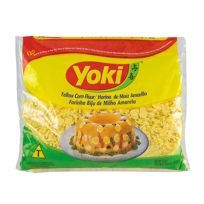 Yoki Farinha Biju de Milho Amarela 500g - Yellow Corn Flour 17.6 oz