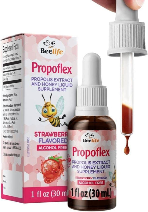 BeeLife Propoflex Extrato de Propolis Morango 30ml - Propolis Extract Strawberry flavored