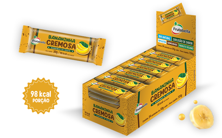 Frutabella Bananada Cremosa - Creamy Banana Candy Und/Caixa