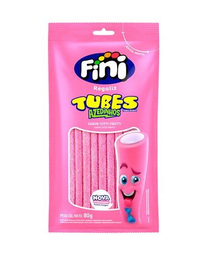 Fini Bala Tubos Sabor Tutti-Frutti (Azedinhos) 80g - Tubes Gelatin Candy Tutti-Frutti 3oz